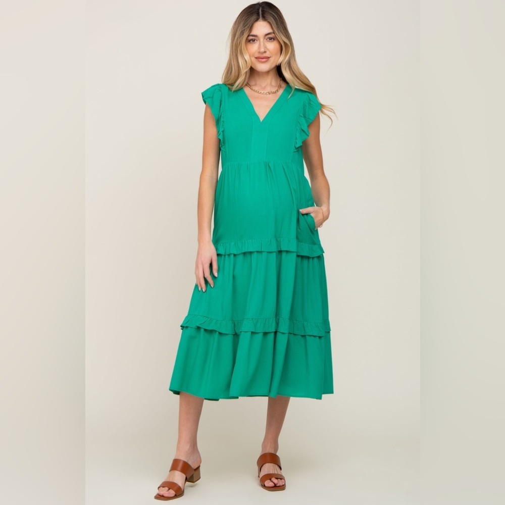 Pinkblush Green Midi Dress